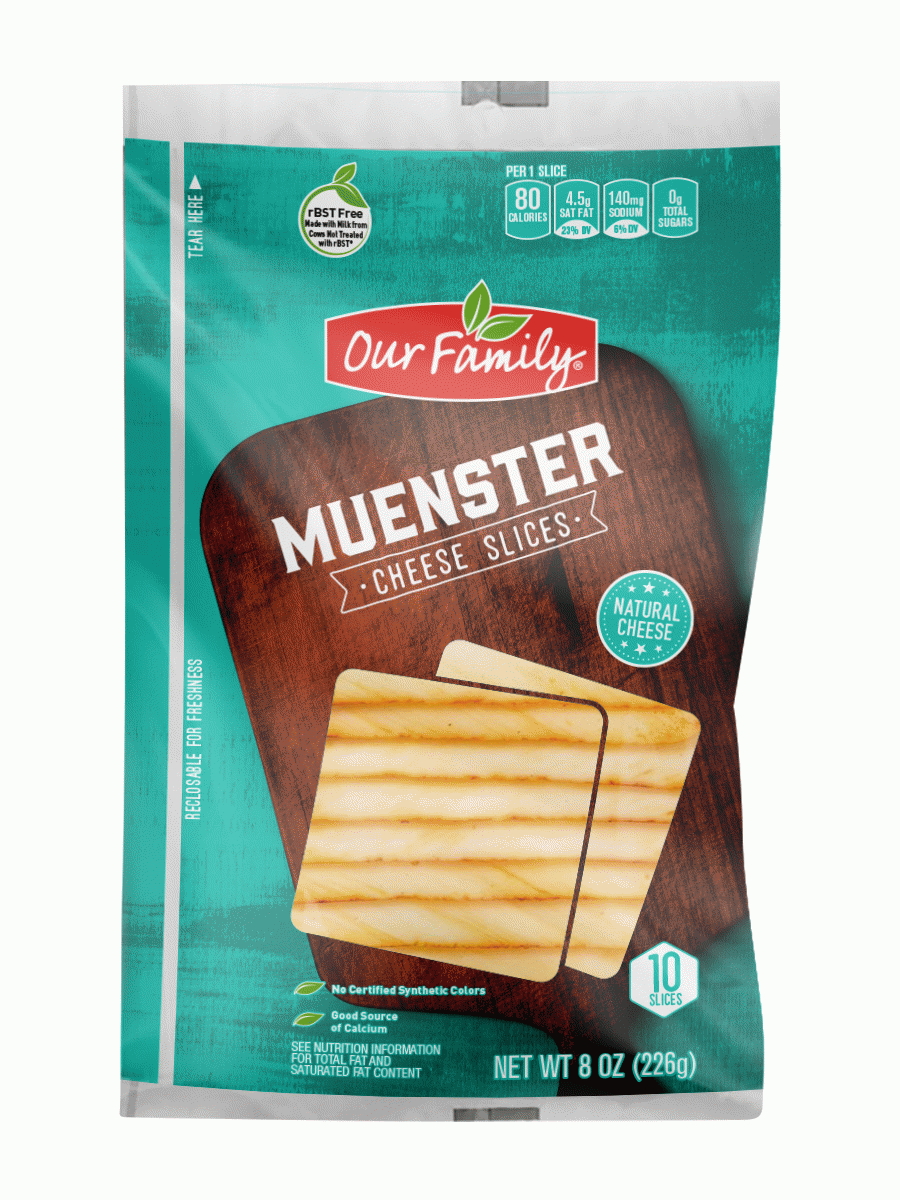 Our Family  muenster sliced cheese, 10-slices Full-Size Picture